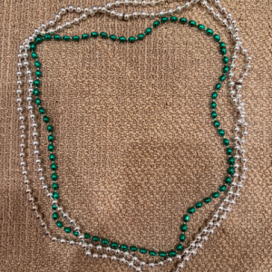 Silver and Green Bead Necklaces