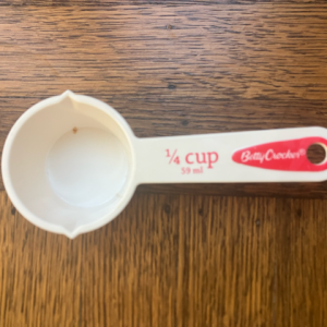 White 1/4 Measuring Cup