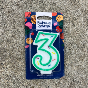 "3" Birthday Candle