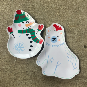 Festive Plates (Snowman & Polar Bear)