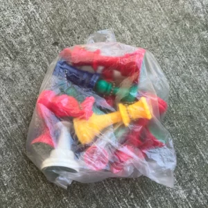 Assorted Colorful Chess Pieces